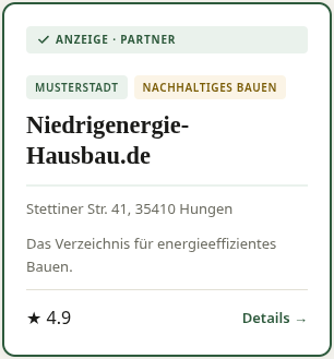 Partner-Eintrag Beispiel