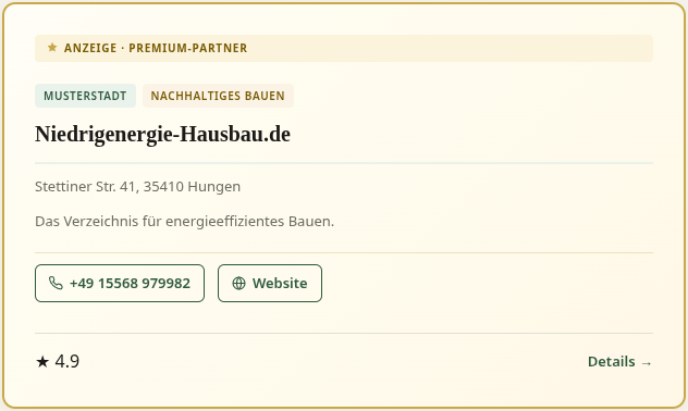 Premium-Eintrag Beispiel